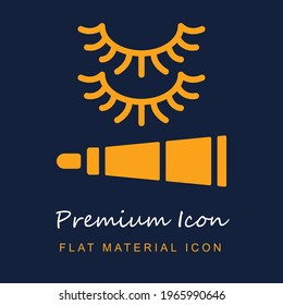 Eyelashes material premium ui ux icono vectorial aislado en colores azul marino y naranja
