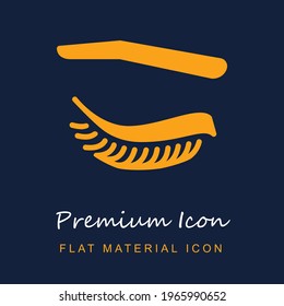 Eyelashes material premium ui ux icono vectorial aislado en colores azul marino y naranja