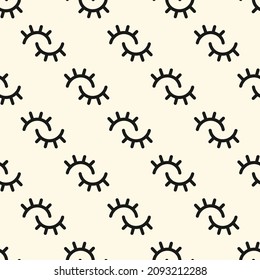 eyelashes seamless pattern scandinavian nordic style background black and white textile design