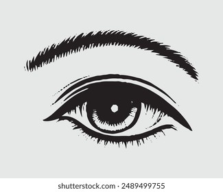 Eyelashes set on white background, Professional glamor makeup, Bottled eyelashes of girls.eps
