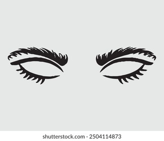 Eyelashes set on white background, girl, salon, vector illustration, mascara, illustration, false, beauty, eyelash, lash, vector.eps
