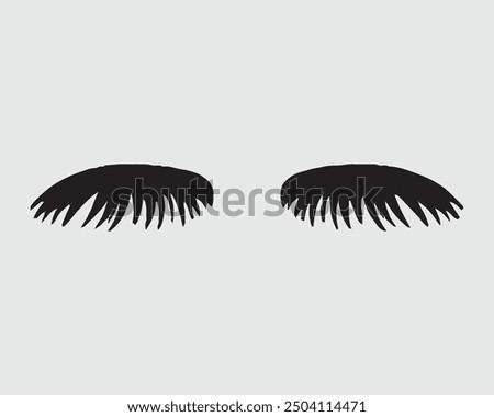 Eyelashes set on white background, illustration, false, beauty, eyelash, lash, vector, girl, salon, vector illustration, mascara.eps
