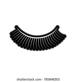 Eyelashes sign. Vector. Flat style black icon on white.