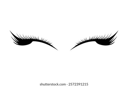 eyelashes silhouette beautiful vector design