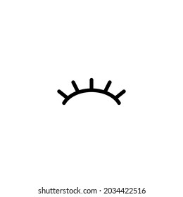 eyelashes vector icon on white background
