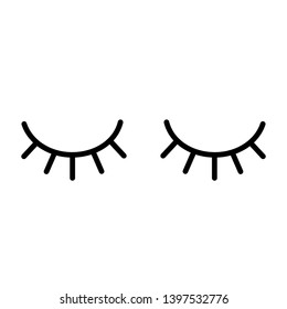 Eyelashes Vector Illustration Closed Eyes On Stock Vector (Royalty Free ...