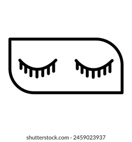 Diseño de iconos de línea de Vector de pestañas