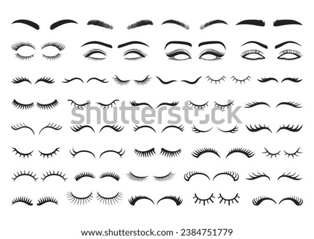 Eyelashes Vector For Print, Eyelashes Clipart, Eyelashes vector Illustration