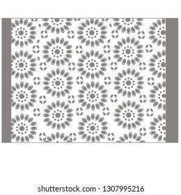 eyelet cotton draw Decorative ornament for border of fabric. Stylized texture of embroidery, imitation satin stitch. Vector pattern for printing on fabric, clothes, hem of dress, cuff, collar.