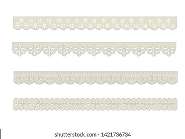 eyelet lace border set design