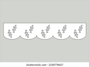 vector de encaje de eyelace vectorial dibujado a mano