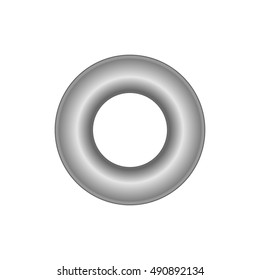 Metal eyelets and grommets circle square oval Vector Image