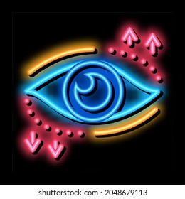 eyelid correction surgery neon light sign vector. Glowing bright icon eyelid correction surgery sign. transparent symbol illustration