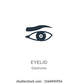 Eyelid icon vector. Trendy flat eyelid icon from gestures collection isolated on white background. Vector illustration can be used for web and mobile graphic design, logo, eps10