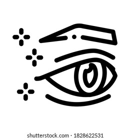 eyelid surgery result icon vector. eyelid surgery result sign. isolated contour symbol illustration