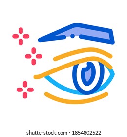 vector de resultado de cirugía de párpados. signo de resultado de cirugía de párpados. ilustración de símbolo de color
