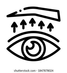 eyelid surgery treatment icon vector. eyelid surgery treatment sign. isolated contour symbol illustration