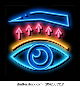 eyelid surgery treatment neon light sign vector. Glowing bright icon eyelid surgery treatment sign. transparent symbol illustration