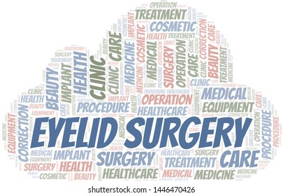 Eyelid Surgery word cloud vector made with text only