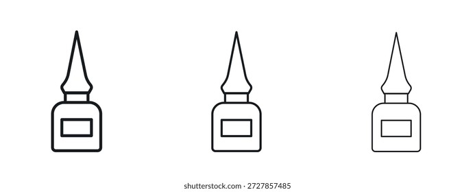 Eyeliner Flasche Symbol Vektor Logo Design Template. Bearbeitbare Strichgrafiken.