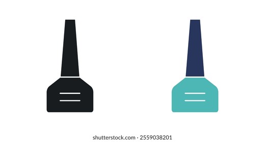 Eyeliner bottle icons in black and colored version