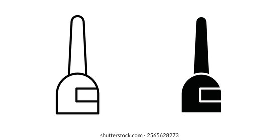 Eyeliner bottle icons in black and white colors