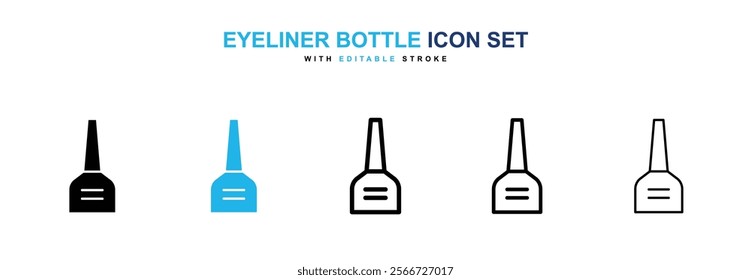 Eyeliner bottle icons vector collection pack.