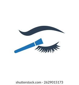 Eyeliner Brush Application Icon Isolated On White Background