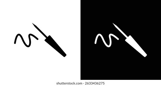 Eyeliner brush icon concept, vector illustration