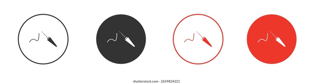 Icono del cepillo del delineador de ojos para el logotipo, símbolo de la muestra del Vector para el diseño