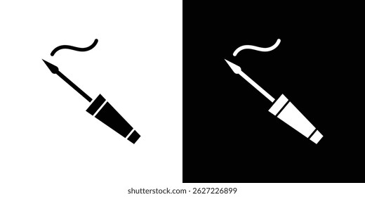 Eyeliner brush icon vector, solid illustration, pictogram