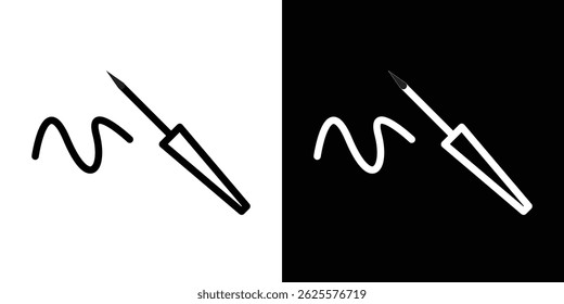 Eyeliner brush icon vector for web and mobile app. Symbol isolated.