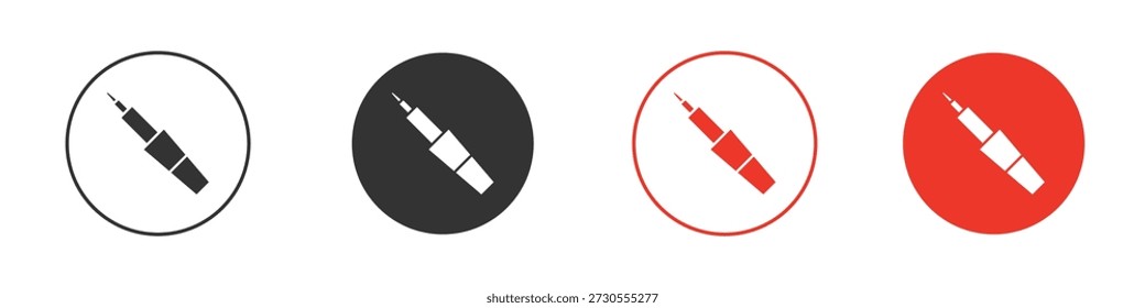 Icono de pincel delineador de ojos. Diseño de Vector de Web