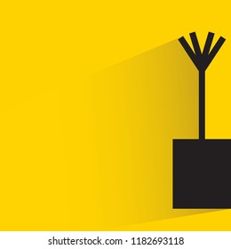 eyeliner with drop shadow in yellow background