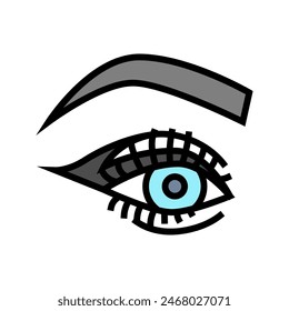 eyeliner emo color icon vector. eyeliner emo sign. isolated symbol illustration