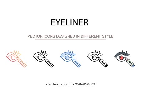 Eyeliner icon design with white background stock illustration