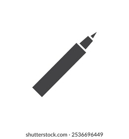 Eyeliner icon Flat simple outline set