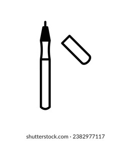 Icono de Eyeliner aislar ilustración de material vectorial de fondo blanco