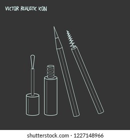 Eyeliner icon line element. Vector illustration of eyeliner icon line isolated on clean background for your web mobile app logo design.