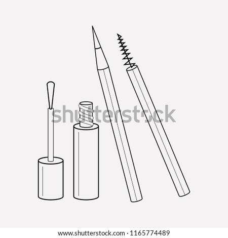 Eyeliner icon line element. Vector illustration of eyeliner icon line isolated on clean background for your web mobile app logo design.