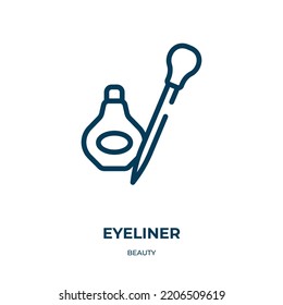 Eyeliner icon. Linear vector illustration from beauty collection. Outline eyeliner icon vector. Thin line symbol for use on web and mobile apps, logo, print media.