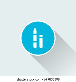 eyeliner icon with long shadow
