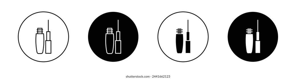 Conjunto de iconos de delineador. símbolo de vector de delineador de ojos de mujer.