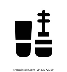 icono de lápiz de ojos. icono de glifo vectorial para su sitio web, móvil, presentación y diseño de logotipo.