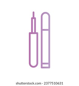 icono de eyeliner con ilustración de material vectorial de fondo blanco