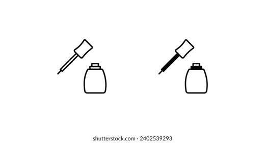 icono de eyeliner con ilustración de material vectorial de fondo blanco