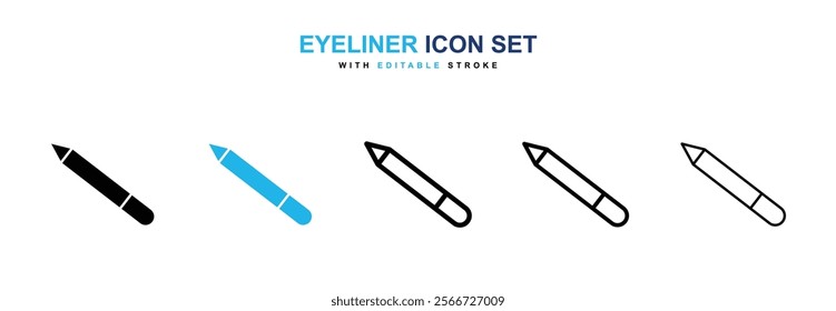 Eyeliner icons vector collection pack.