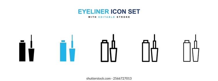 Eyeliner icons vector collection pack.