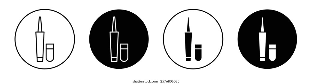 Eyeliner icons vector pack for web designs