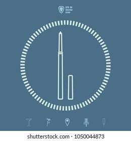 eyeliner Line vector icon. Flat design style.